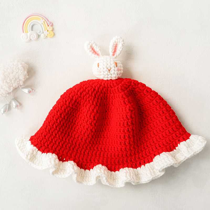 新妈咪手作小兔子婴儿鞋帽套装手工DIY编织孕期钩针鞋材料包其他