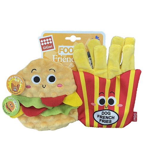  New Arrival Series Burger French Fries Pizza Ice Cream Small Dog Toys for Bichon Frise and Teddy Dogs