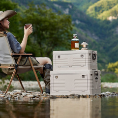 戶外露營家用汽車後備箱多功能收納箱摺疊翻蓋車載置物箱儲物箱子