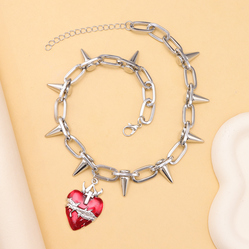 Vacation Classic Style Cross Heart Shape Alloy Choker Wholesale display picture 8