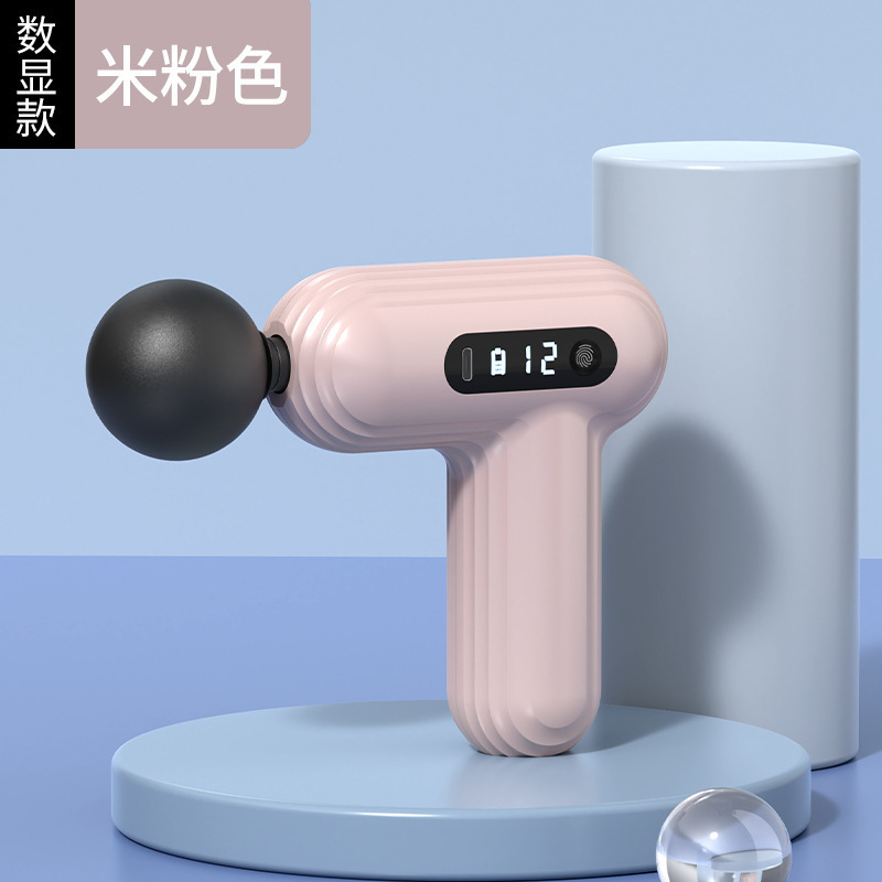 充電式ミニ筋膜ガン筋弛緩マッサージャー筋膜ガンスポーツヨガポータブル頸膜マッサージガン|undefined