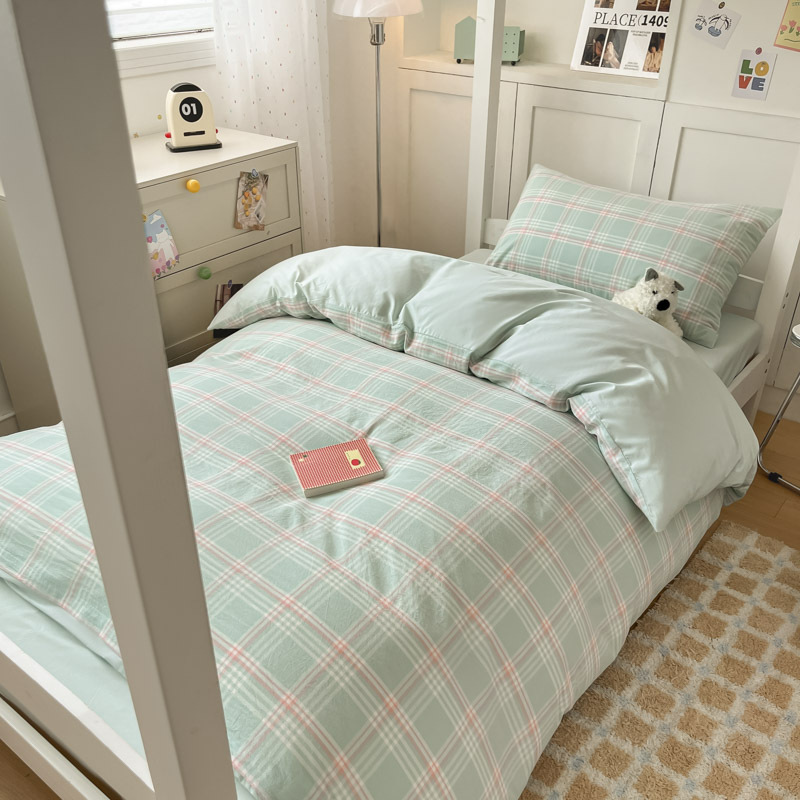 Temporada de estudiantes Sábanas de dormitorio de estudiantes Juego de tres piezas Dormitorio de estudiantes Funda de edredón individual Dormitorio Juego de sábanas para literas