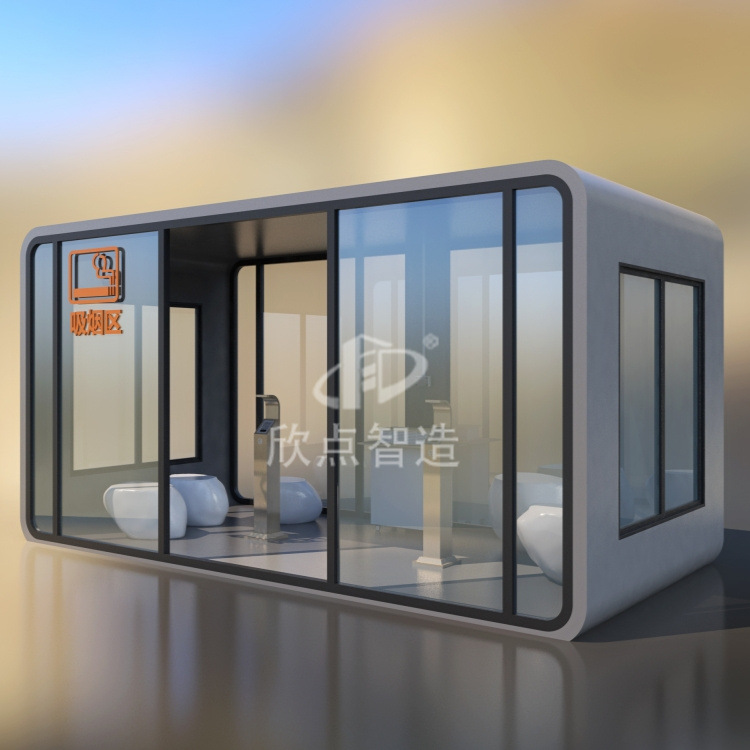 Pabellón de fumar móvil al aire libre, pabellón de descanso en el área del agua del té, sala de fumadores, lugares públicos escénicos, ventas directas de fábrica