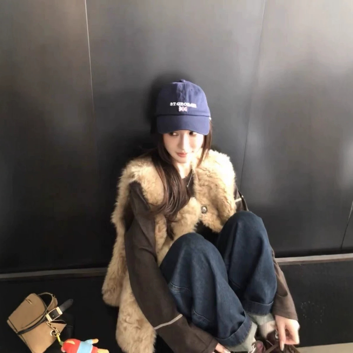 Women's Lambswool Vest 2025 Autumn/Winter New Korean Style High-End Fur-lined Coat Plush Vest