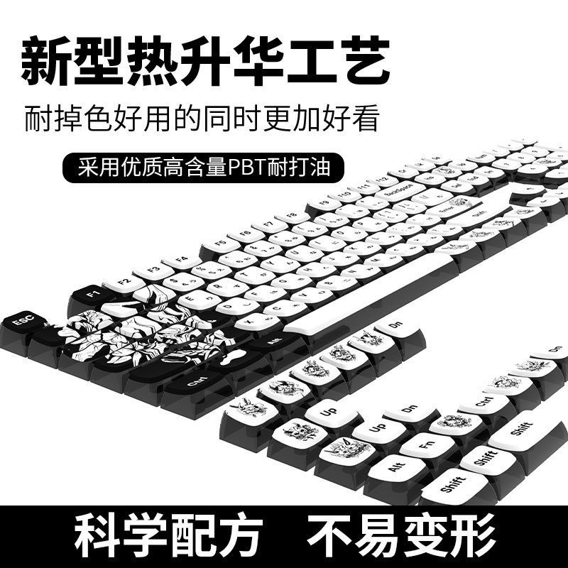 ロシアの国境を越えた人気の般若テーマのキーキャップ メカニカル キーボード SA 高度な四面透明 PBT 昇華プロセス|undefined