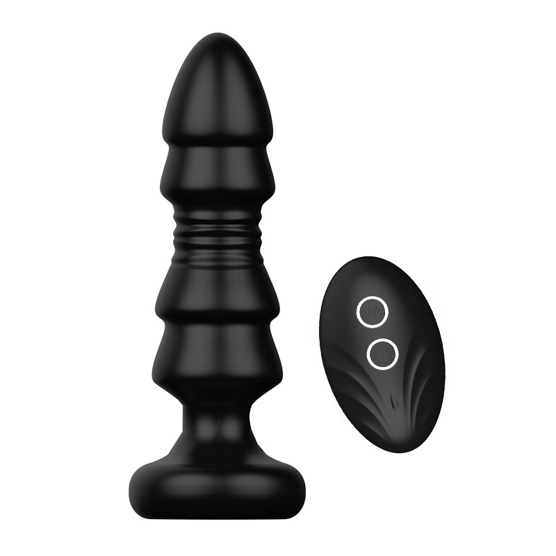 Melo retráctil anal enchufe inalámbrico control remoto masajeador eléctrico hombres y mujeres usan Dispositivo de masturbación vibración anal plug