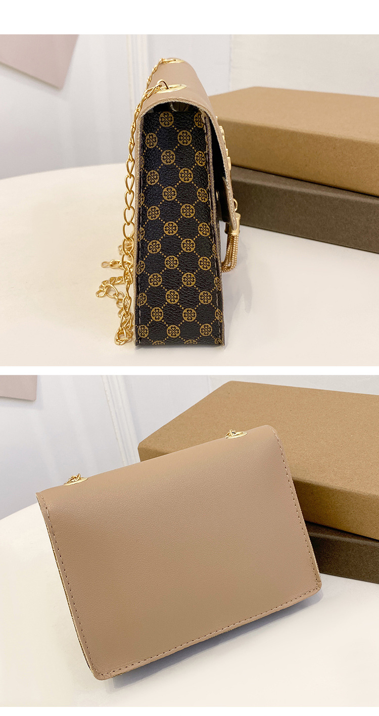 امرأة ميني جلد غير حقيقي كتلة اللون Lingge موضة مربع مشبك مغناطيسي كروس شنطة display picture 17