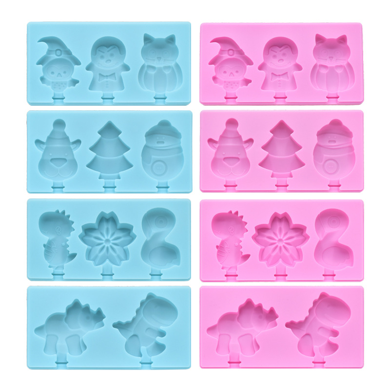 Transfronterizo molde de helado de dibujos animados molde de helado molde de paleta de queso molde de silicona jalea niños DIY