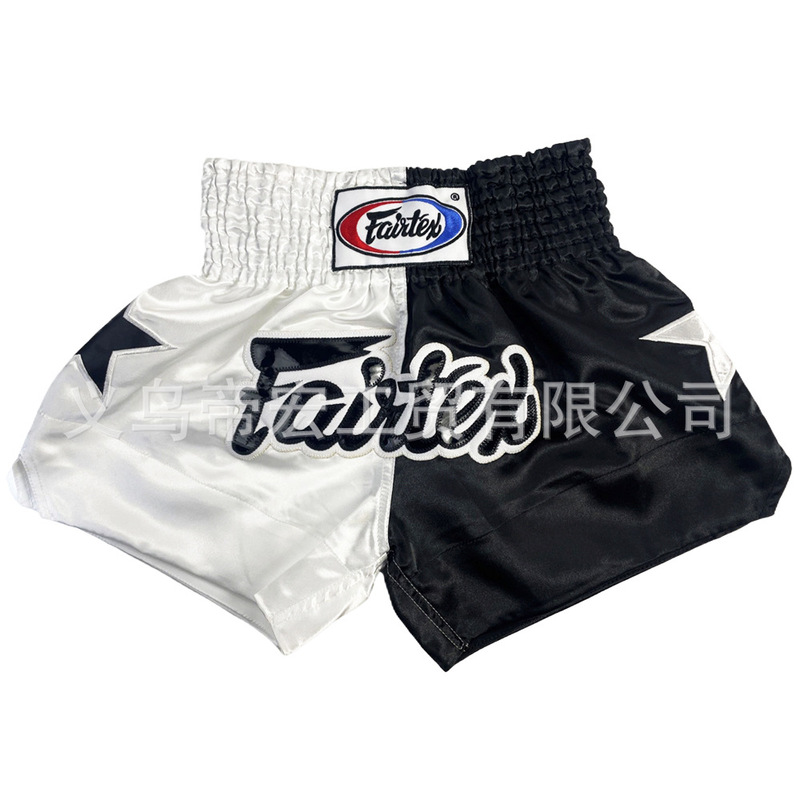 Ft Muay Thai Boxing Shorts for Men and Women, Specialized for Combat Training, Quick-Drying, Breathable, Free Fighting, Fitness, and Boxing Shorts
