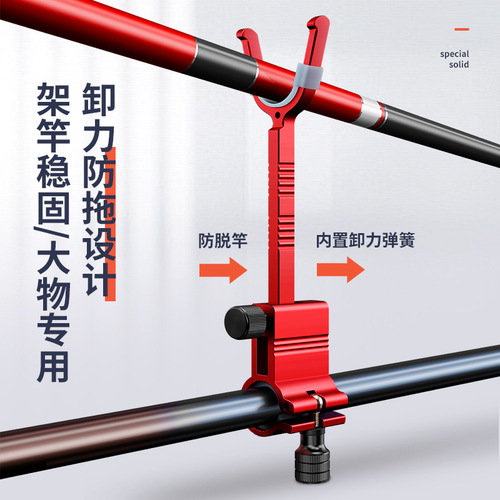 Large object rod locking device, fishing rod bracket, anti-drag device, rear padlock for the turret, rod device, anti-falling rod, large object turret bracket, rear hanging