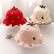 婴儿帽子秋冬款韩版洋气婴幼儿女童针织帽小月龄女宝宝渔夫毛线帽