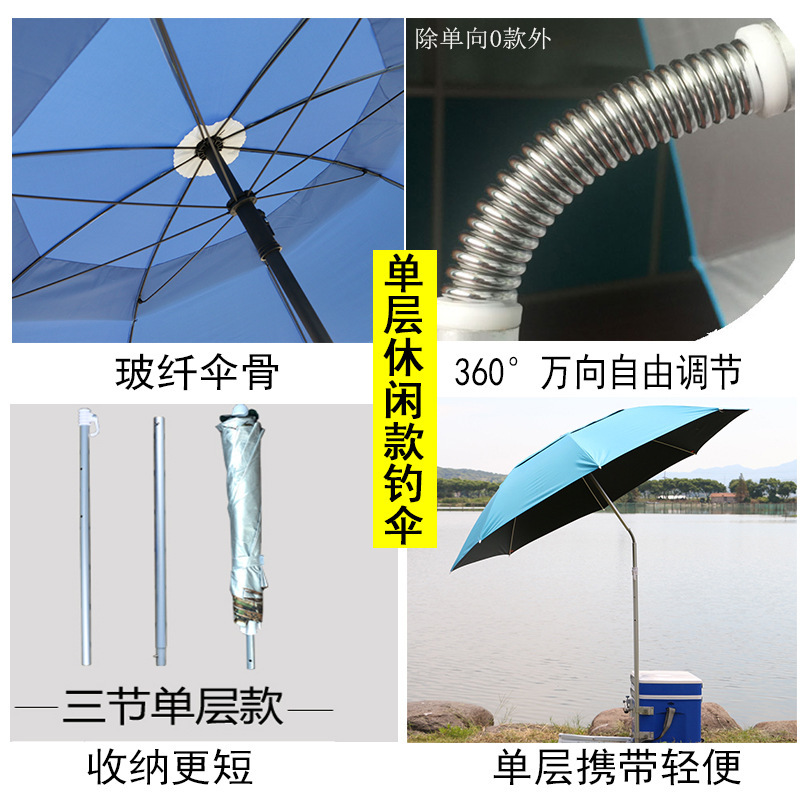 戴威营钓鱼伞大钓伞三折叠雨伞万向防晒防暴雨遮阳新款户外垂钓伞|undefined
