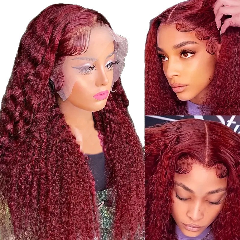 13x6 Deep Wave Lace Front Wigs pelucas de encaje delantera para mujeres pequeñas pelucas de cabello rizado largo