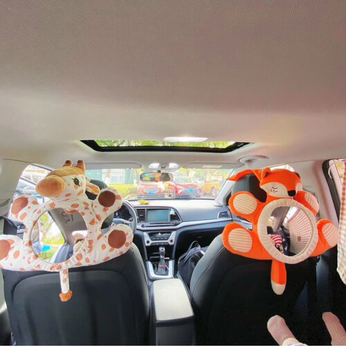 Korean ins baby viewing mirror, child safety seat viewing mirror, car reflective rearview mirror hanging decoration