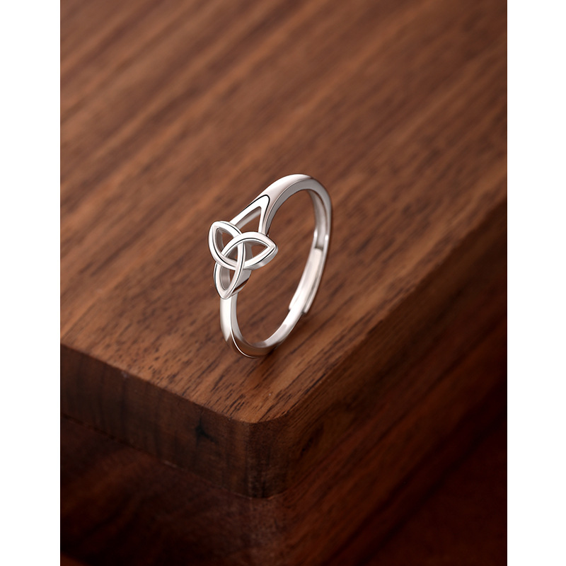 Comercio exterior de Europa y los Estados Unidos Amazon 925 plata esterlina abertura personalidad anillo hueco anillo de promesa celta