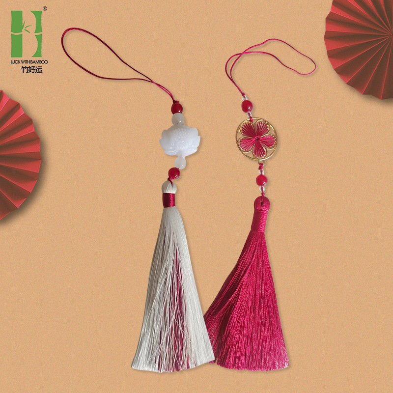 Adornos borla estilo chino antiguo traje hanfu prensa tapeta ventilador colgante borla adornos hanfu accesorios de joyería gran cantidad congyu