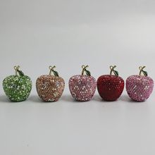 电商跨境热销手工镶钻水果系列立体苹果汽车挂件时尚包挂钥匙扣