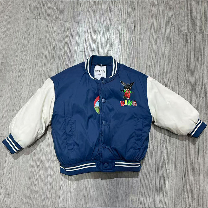 J5777# 供应外贸库存服装 儿童 男童 小童长袖棉衣 外套