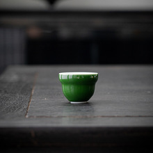 晓饮孔雀绿葫芦茶杯手工精修喝茶杯功夫茶具陶瓷品茗杯主人杯单杯