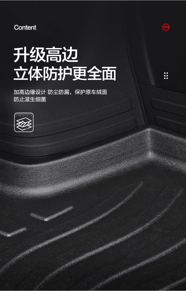 Feifan R7 Trunk Mat Interior Modification Accessories Special Car Supplies Decoration TPE Waterproof Trunk Mat