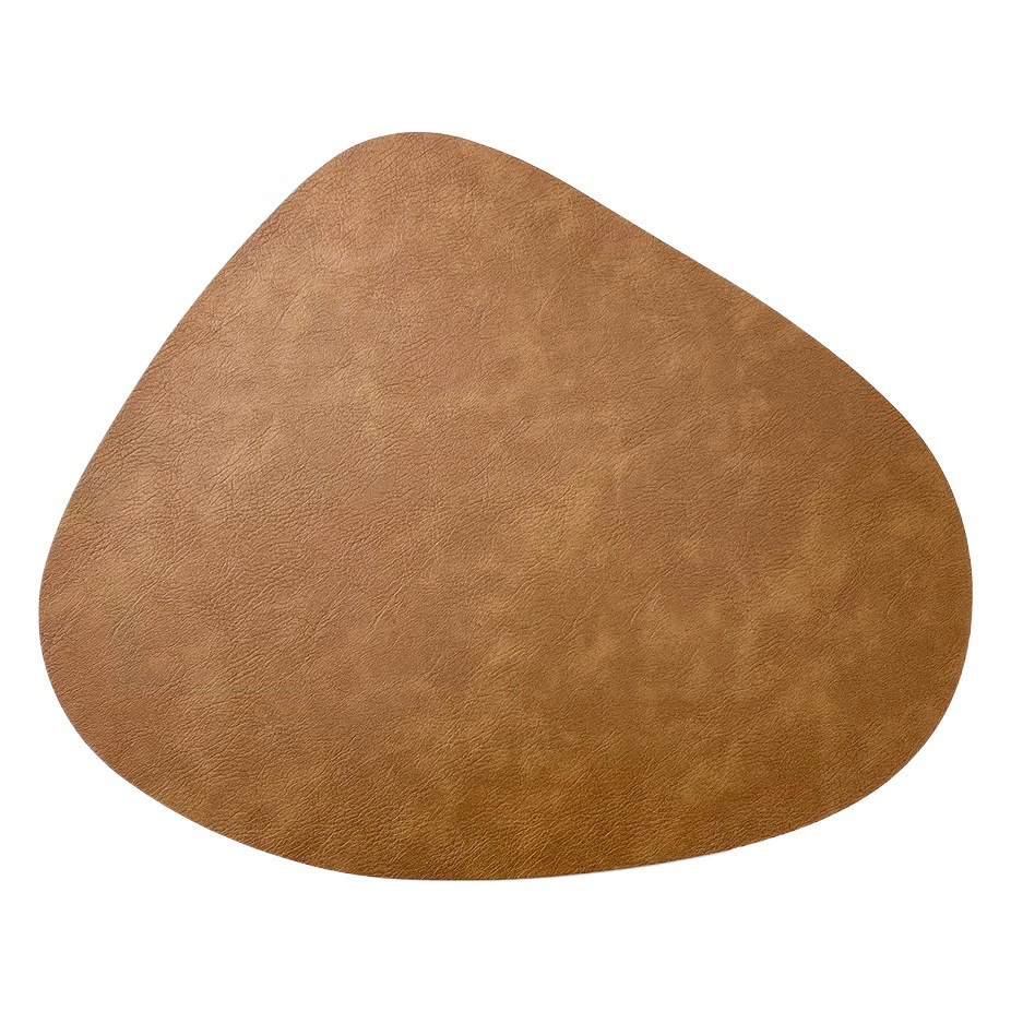 Скандинавский кожаный каплевидный кожаный столовый коврик двухсторонний нескользящий pu термоизоляционный коврик Ресторан Гостиничный столовый коврик спот