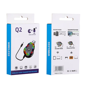 Q2Fm Bluetooth FM Transmitter, USB Zərərsiz Audio Avtomobil Çeviricisi Aux Kabel ilə