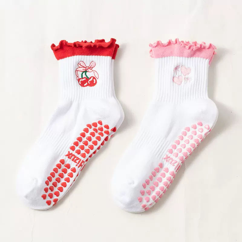 刺绣瑜珈袜子定制ODM防滑地板袜