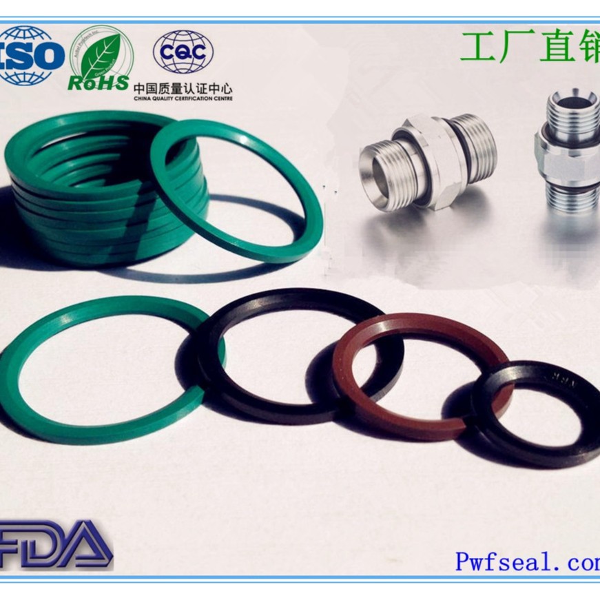 厂家专业生产ED密封圈M24*1.5绿色氟胶刻字ED圈尺寸21.8*26.9*1.5