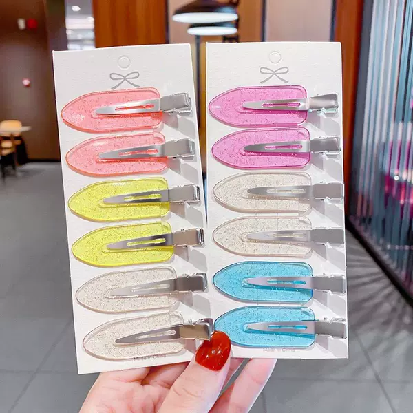 Seamless hair clip for women, side hair clip, Korean internet celebrity hair accessory, small side clip for bangs, straight hairpin, duckbill clip