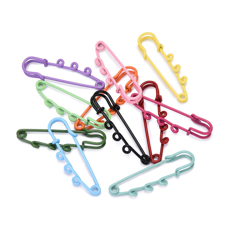 Colorful Eco-Friendly Painted Iron Pins DIY Jewelry Accessories Anti-Exposure Brooch Safety Pins Jewelry Pin Buckles