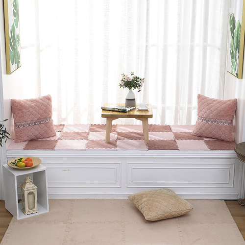 Fuzzy Plush Rugs Living Room Bedroom Home Use Children's Crawling Mat EVE Foam Flooring Balcony Zabuton Mat