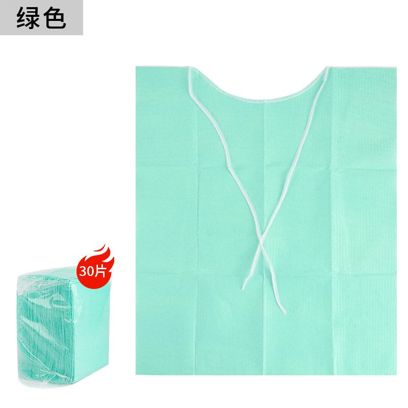卸売歯科口腔使い捨てレーススカーフタオル 30 個美容室歯科医院ラミネート紙よだれかけ|undefined