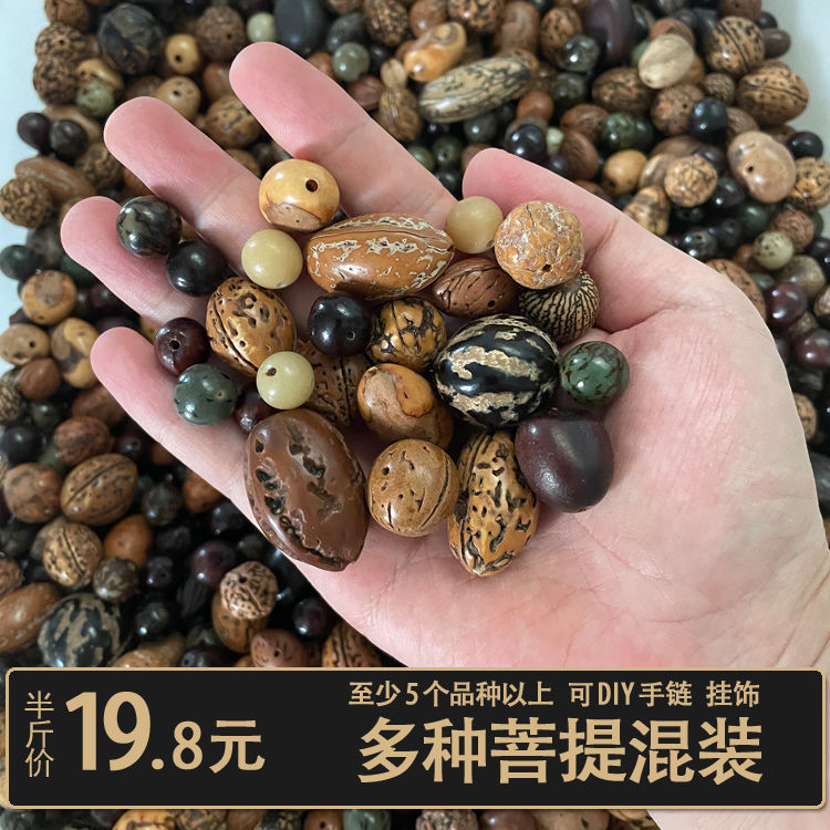 多种菩提混装半斤批发天然菩提子金刚凤眼龙眼无患子风化根|undefined