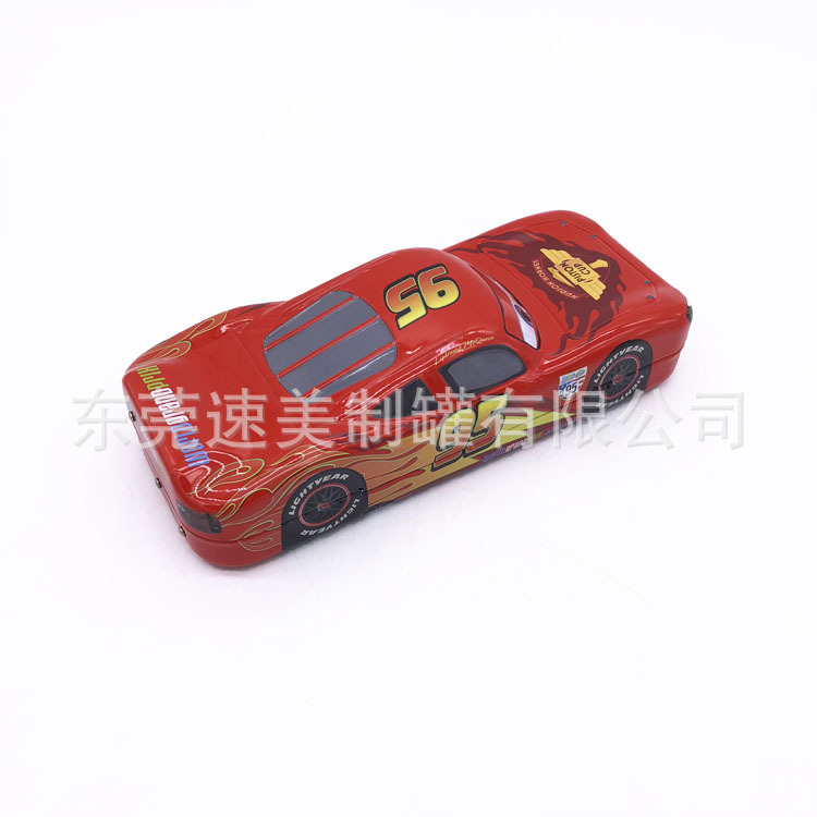 双层车仔文具铁盒小学生笔盒铅笔盒收纳铁盒笔盒收纳铁盒