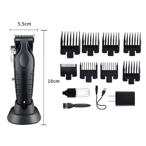 Kemei electric clipper KM-2296 cross-border electric clipper with base USB oil head carving clipper hair salon hair clipper