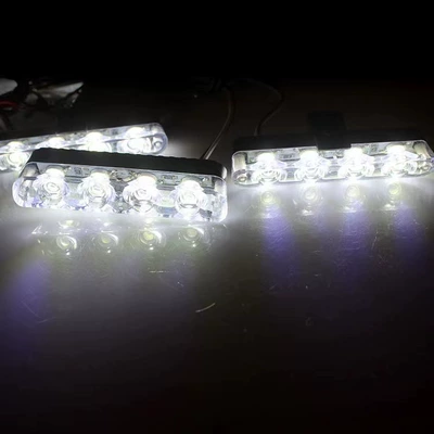 Cross-Border Car and Truck Modification Wireless Remote Control One-To-Four 16Led Grille Decorative Strobe Warning Light (İşçi projektorları) - white