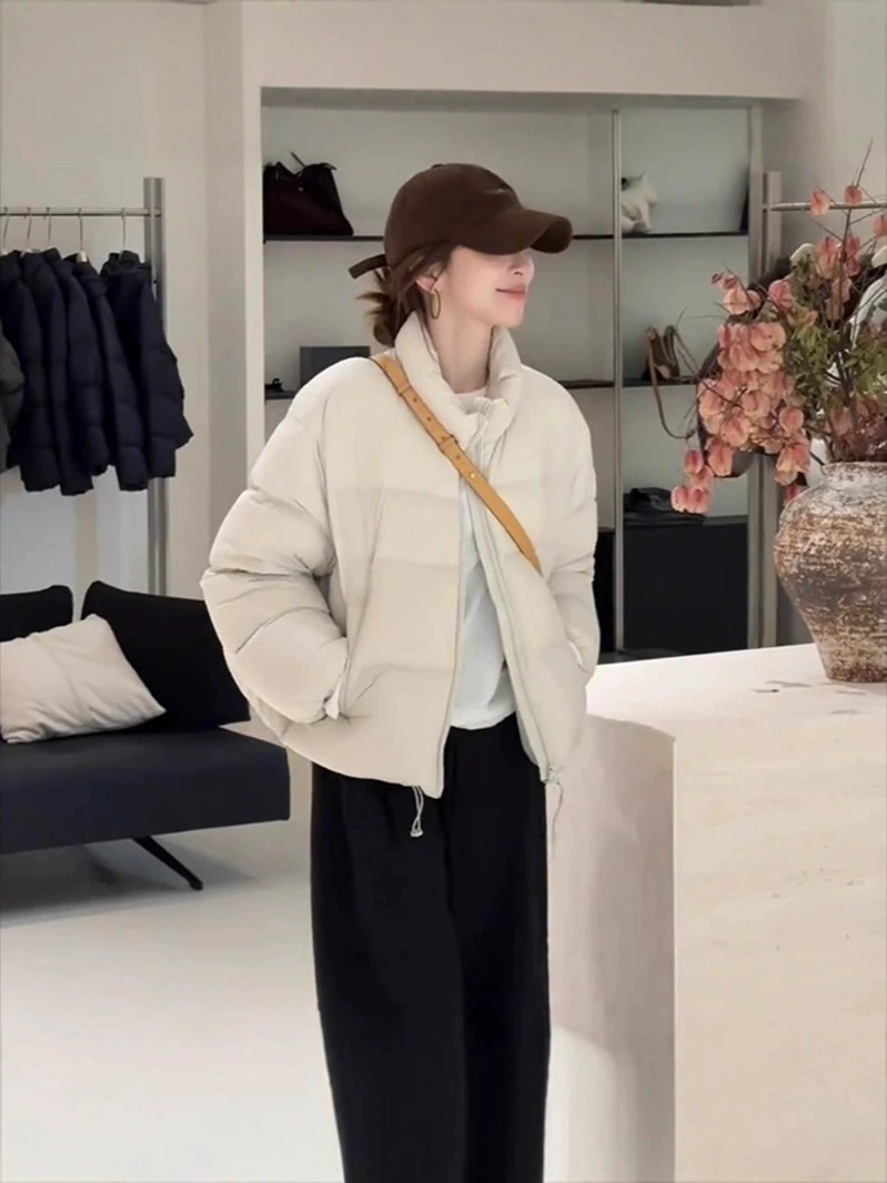 Short winter down jacket, duck down, 2025 years, for teenagers