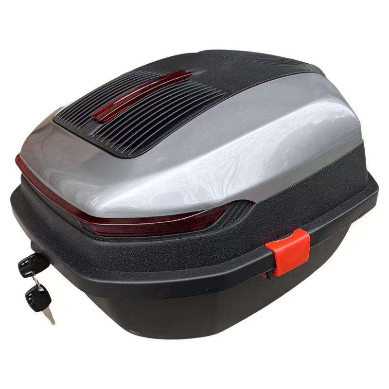 Motorcycle trunk large capacity tram battery car electric car rear backrest tail box extra large storage box anti-shake