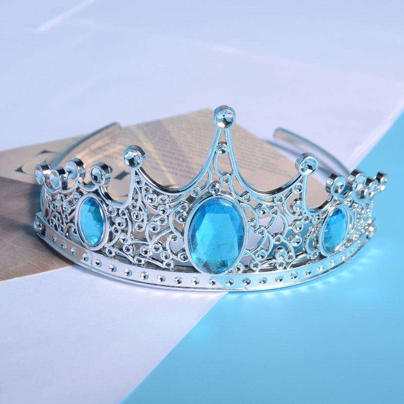 Nueva galvanoplastia de tres puntos corona niños juegos de la casa joyería juguetes de educación temprana jardín de infantes accesorios de joyería al por mayor