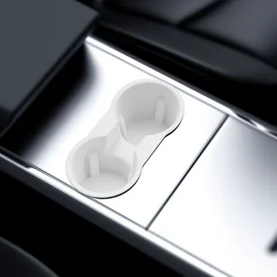 Suitable for Tesla Model Car cup holder/beverage holder - tesla-water-coaster-white