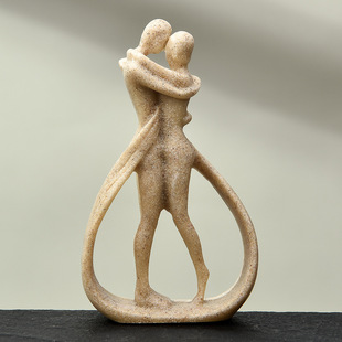Cross-Border New Product Modern Abstract Couple Embracing Creative Resin Crafts Home Ornaments Entrance Living Room Decoration