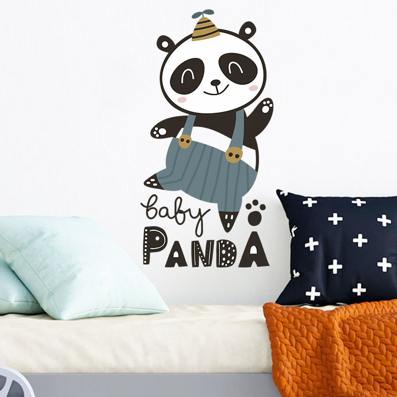 Cartoon Panda Wandaufkleber display picture 6