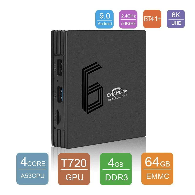 [Cross -border network set -top box customization] OEM/ODM Quanzhi H6 solution Android 7.0 4K high -definition tvbox