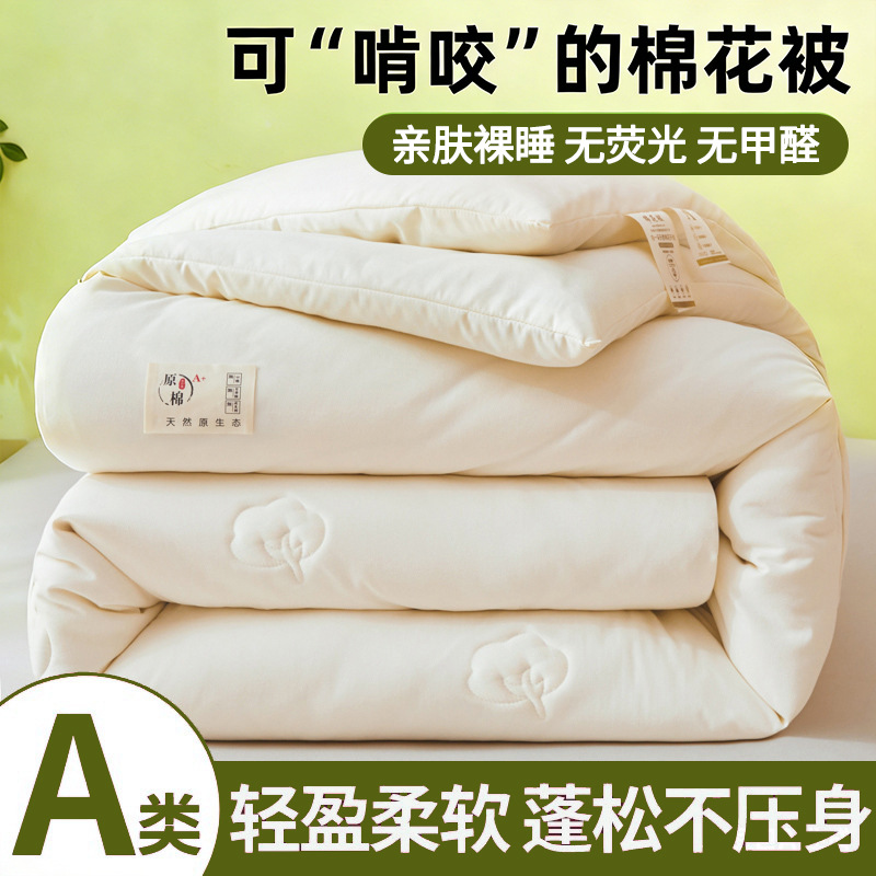 Quilt de algodón de invierno de Xinjiang es grueso y caliente para dormitorios de estudiantes de primavera y otoño, colchón de cama general para cuatro estaciones