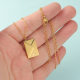 Hot Selling Ins Simple Distinctive Style Stainless Steel Envelope Pendant Necklace Creative Love Letter Valentine's Day Gift