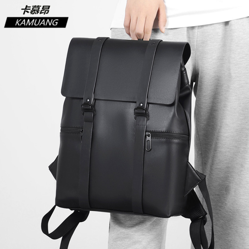 Marca de moda textura avanzada mochila de cuero de las mujeres a prueba de agua viajes de cercanías computadora mochila hombres y mujeres estudiante universitario gl schoolbag