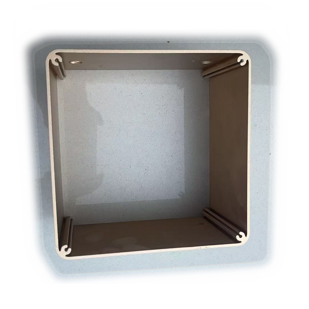 定做6063正方形挤压铝盒型材 开模挤出拉伸方通箱外壳型材铝合金