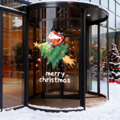 クリスマス装飾シーンレイアウトホリデーウィンドウ装飾ショッピングモールウィンドウ静電ガラスドアステッカードロップシッピング