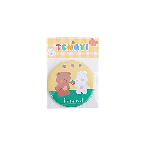 Small mirror cartoon cute portable makeup mirror small round mirror cartoon pattern round handheld mirror makeup mirror