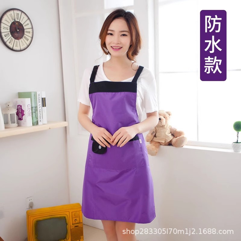 Delantal casa cocina a prueba de aceite para adultos moda hermosa ropa de trabajo femenina versión coreana linda ropa antiincrustante y a prueba de polvo